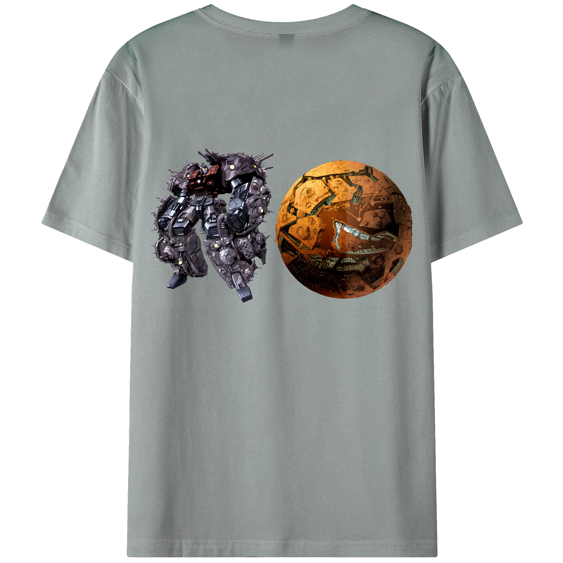（画像用） Transformers トランスフォーマー 綿100％ メンズ半袖Tシャツ（バックプリント） 通気性